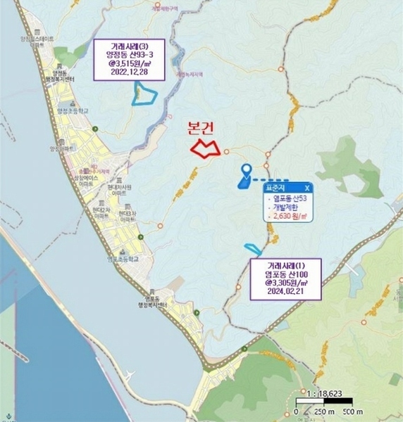 2024타경115354 울산광역시 북구 염포동 산61 임야 경매 이미지