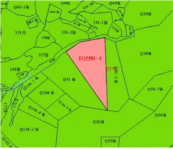 2025타경11703 경상남도 창원시 진해구 청안동 산91-1 임야 경매 이미지