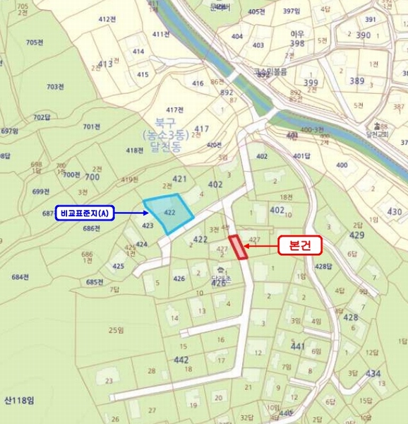 2025타경11745 울산광역시 북구 달천동 427-3 도로 경매 이미지