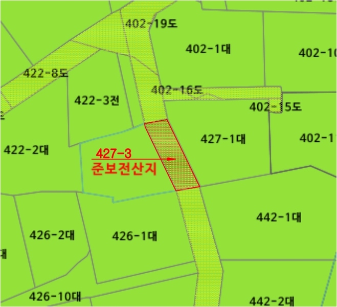 2025타경11745 울산광역시 북구 달천동 427-3 도로 경매 이미지