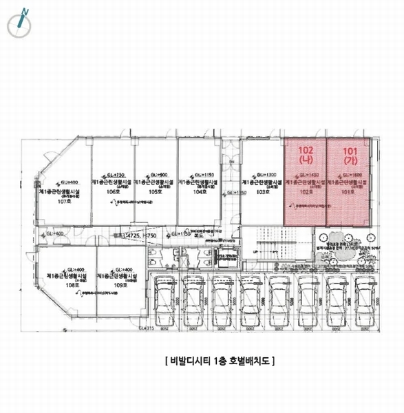 2025타경11757 울산광역시 북구 박상진2로 124, 비발디시티 1층 102호 근린상가 경매 이미지
