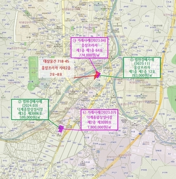 2024타경109090 경상남도 양산시 덕계로 105, 웅상프라자 지하2층 2호외6개호 근린상가 경매 이미지