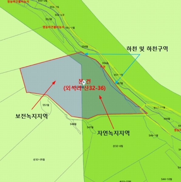 2025타경1172 경상남도 양산시 상북면 외석리 산32-36 임야 경매 이미지