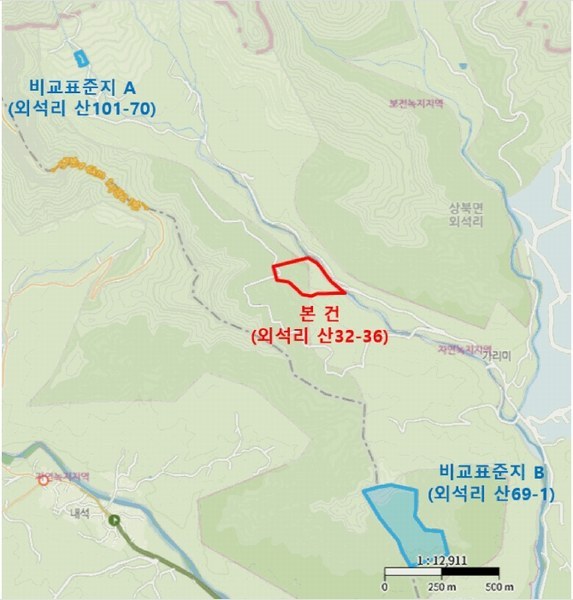 2025타경1172 경상남도 양산시 상북면 외석리 산32-36 임야 경매 이미지