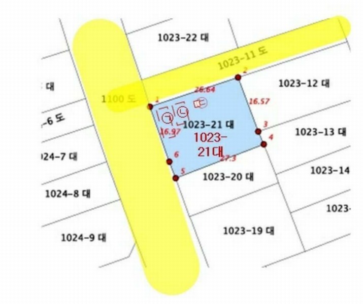 2025타경11499 울산광역시 북구 산하동 1023-21 대지 경매 이미지