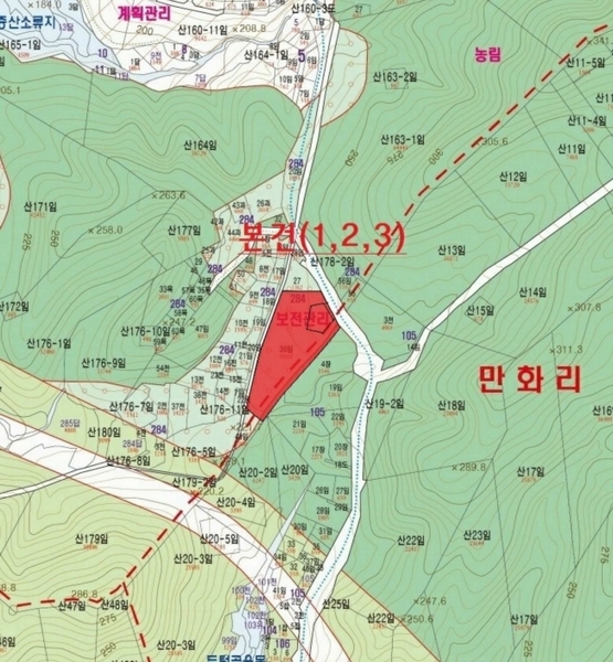 2023타경6651 울산광역시 울주군 두동면 구미리 284-92 임야 경매 이미지