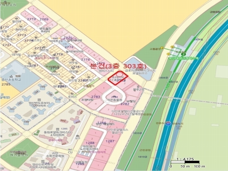 2024타경6078 경상남도 양산시 물금읍 부산대학로 150, 대한빌딩 3층 303호 근린상가 경매 이미지