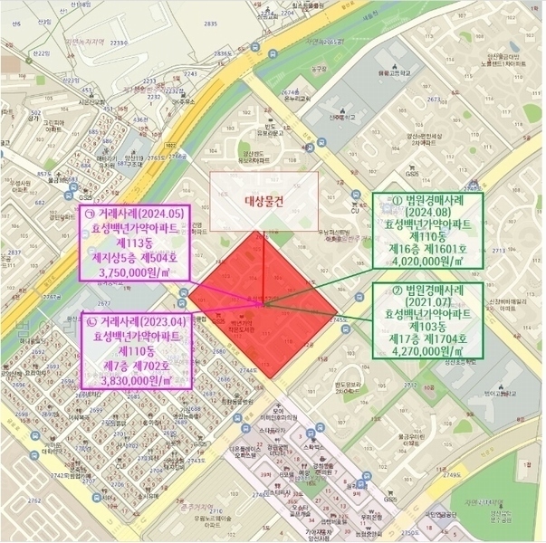 2024타경114412 경상남도 양산시 물금읍 범어로 33, 효성백년가약아파트 110동 11층 1101호 아파트[공급25평형] 경매 이미지
