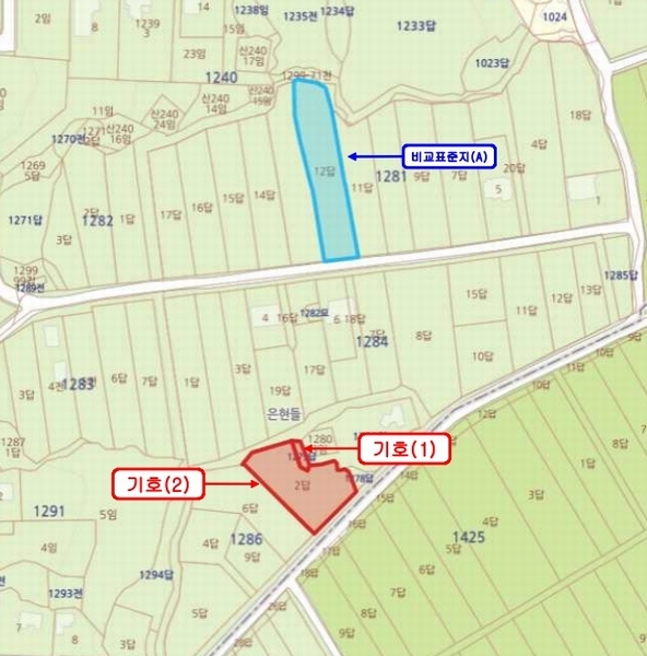 2025타경1169 울산광역시 울주군 웅촌면 은현리 1279 농지 경매 이미지