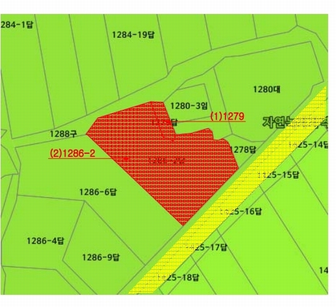2025타경1169 울산광역시 울주군 웅촌면 은현리 1279 농지 경매 이미지
