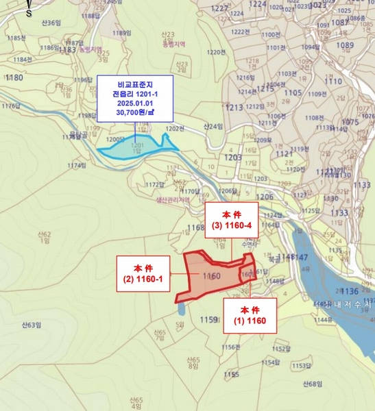 2025타경11610 울산광역시 울주군 두서면 전읍리 1160 농지 경매 이미지