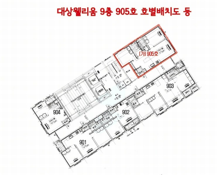 2025타경12234 울산광역시 남구 중앙로242번길 6, 대상웰리움 9층 905호 오피스텔[계약30평형] 경매 이미지