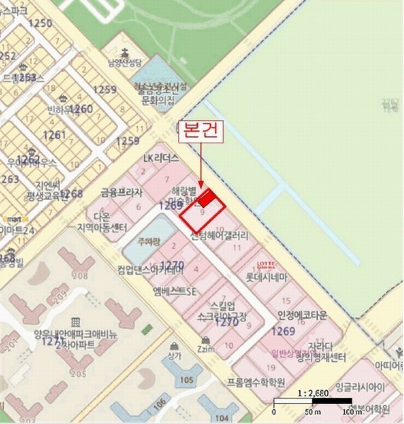 2025타경12380 경상남도 양산시 백호로 58, 서영프라자 1층 101호 근린상가 경매 이미지