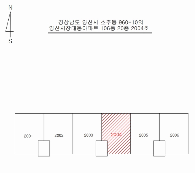 2024타경7866 경상남도 양산시 소주로 182, 양산서창대동아파트 106동 20층 2004호 아파트[공급22평형] 경매 이미지