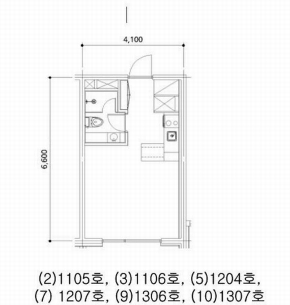 2024타경9022 울산광역시 동구 번덕6길 3, 센트럴나인 13층 1307호 오피스텔[계약12평형] 경매 이미지