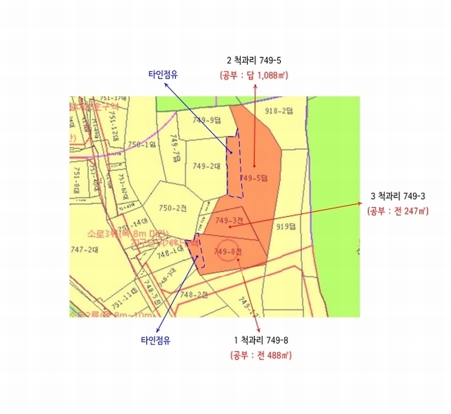 2024타경104002 울산광역시 울주군 범서읍 척과리 749-8 농지 경매 이미지