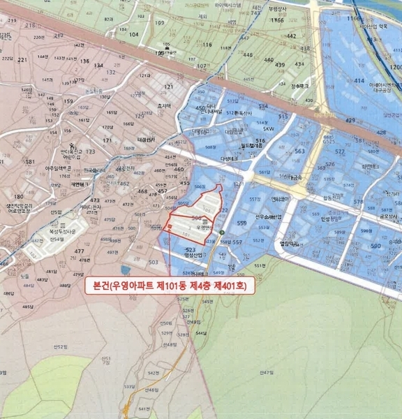 2025타경9009 경상북도 칠곡군 복성15길 38, 우영 101동 4층 401호 아파트[공급25평형] 경매 이미지