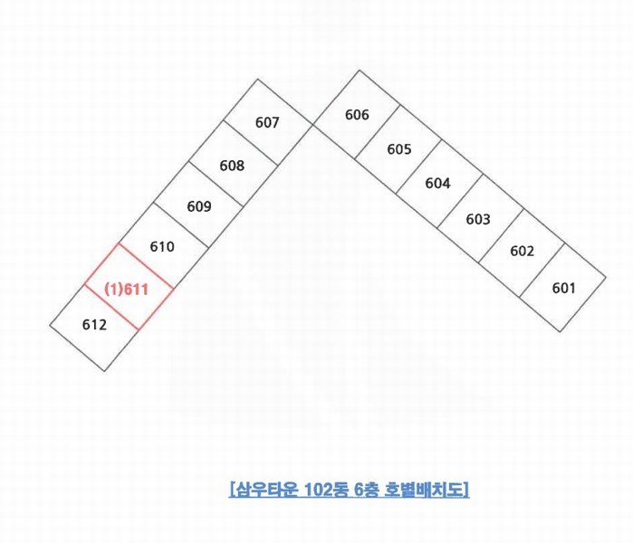 2024타경8654 울산광역시 북구 화정1길 28, 삼우타운 102동 6층 611호 아파트[공급24평형] 경매 이미지