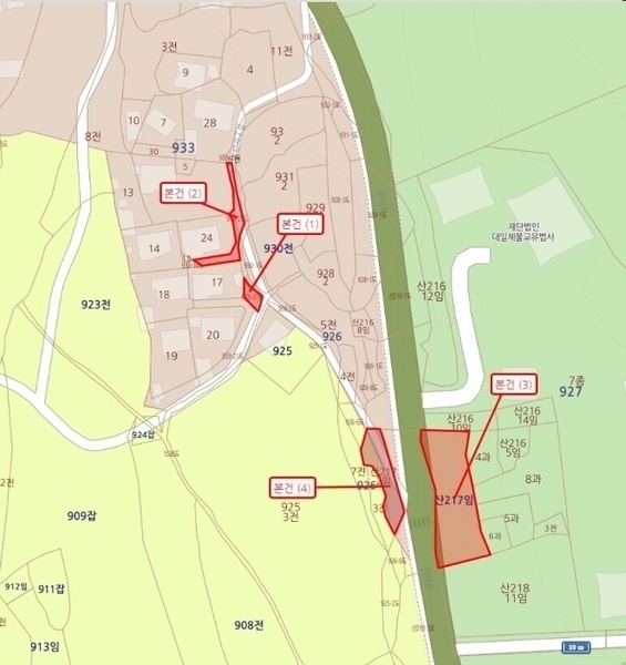 2024타경118124 경상남도 양산시 원동면 용당리 산217-2 임야 경매 이미지
