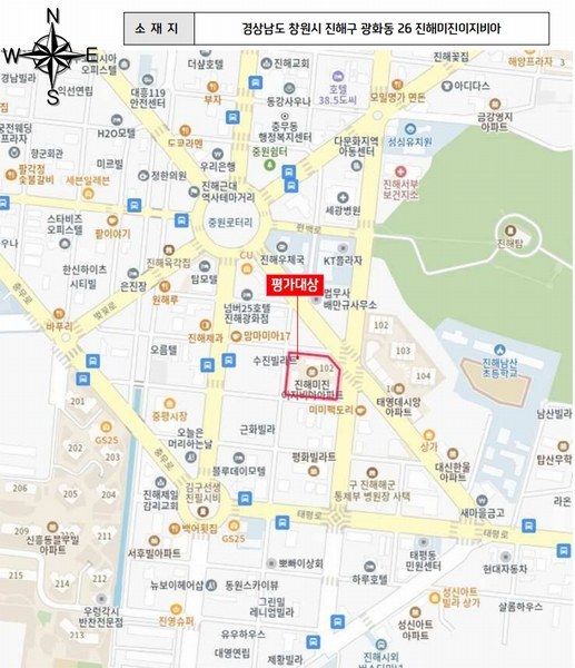 2024타경107623 경상남도 창원시 진해구 중원동로 33, 진해미진이지비아 103동 4층 401호 오피스텔[계약17평형] 경매 이미지