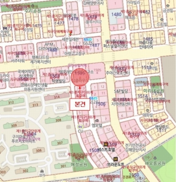 2024타경110919 경상남도 김해시 해반천로130번길 33, 탑클라우드 3층 301호 오피스텔[계약42평형] 경매 이미지