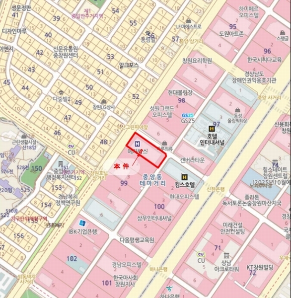 2025타경11253 경상남도 창원시 성산구 용지로 58, 메가플렉스 8층 809호 근린상가 경매 이미지