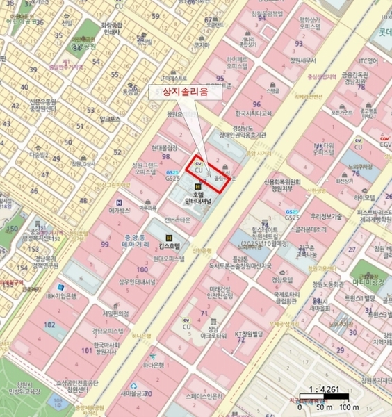 2024타경116498 경상남도 창원시 성산구 중앙대로 75, 상지솔리움 3층 306호 근린상가 경매 이미지