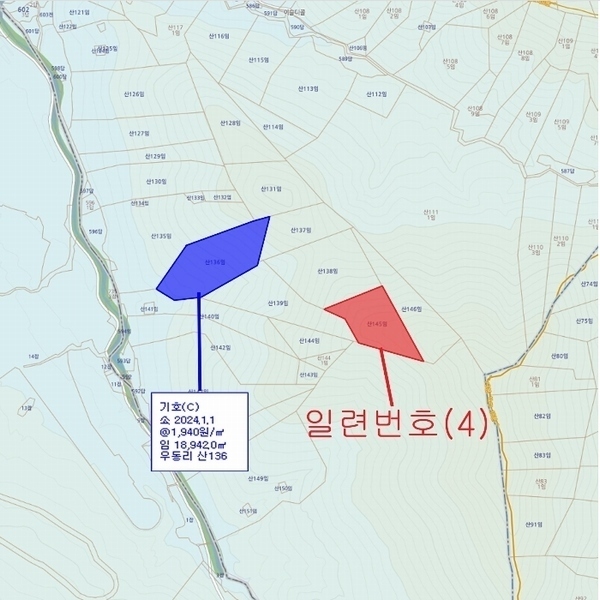 2024타경111288 경상남도 김해시 진영읍 우동리 산145 임야 경매 이미지