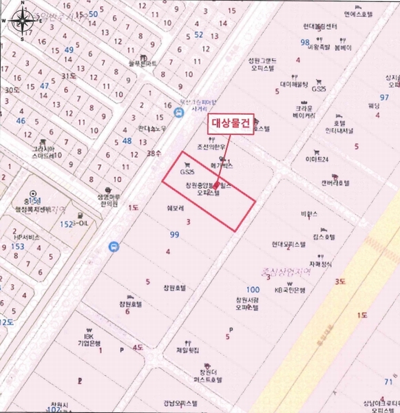 2024타경117002 경상남도 창원시 성산구 용지로 56, 창원중앙블루힐스 2층 211호 오피스텔[계약15평형] 경매 이미지