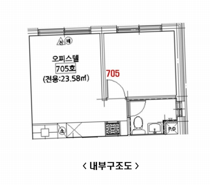2025타경9595 서울특별시 강서구 월정로20길 68, 리치아파트 105동 7층 705호 오피스텔 경매 이미지