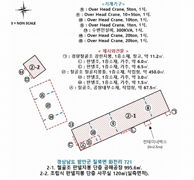 2025타경20715 경상남도 함안군 칠북면 화천리 721 공장 경매 이미지