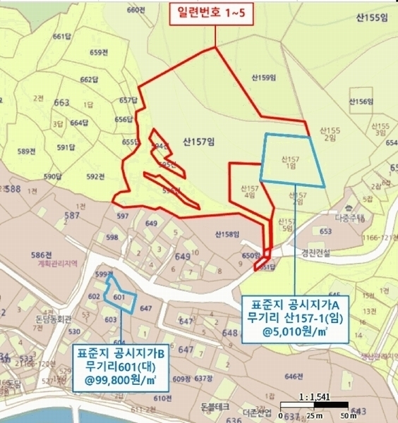2025타경20784 경상남도 함안군 칠원읍 무기리 산157 임야 경매 이미지