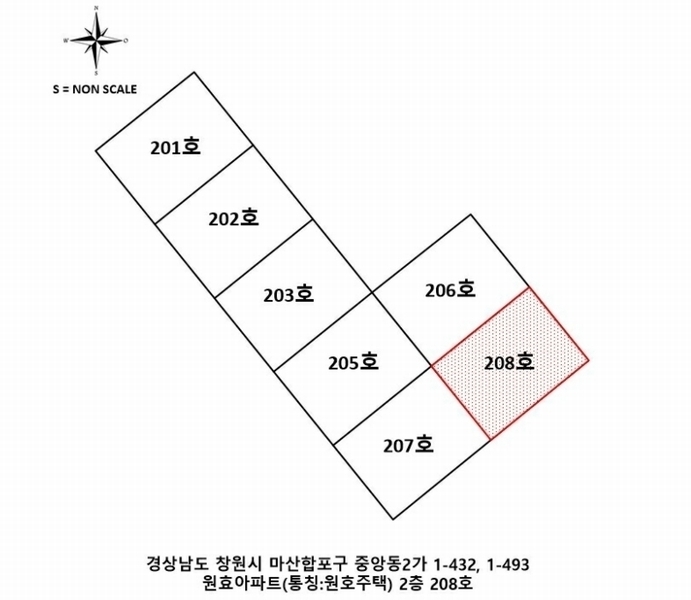 2024타경102987 경상남도 창원시 마산합포구 중앙동3길 32-7, 원효아파트 2층 208호 아파트 경매 이미지