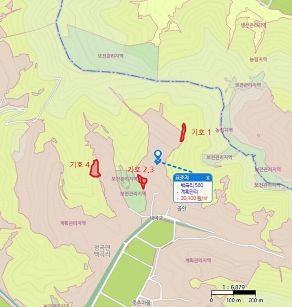 2024타경104556 경상남도 의령군 정곡면 백곡리 604 농지 경매 이미지