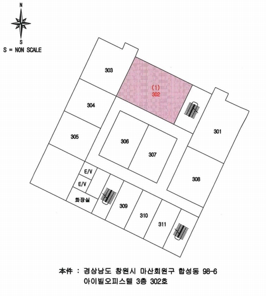 2024타경105450 경상남도 창원시 마산회원구 합성서9길 19, 아이빌오피스텔 3층 302호 근린상가 경매 이미지