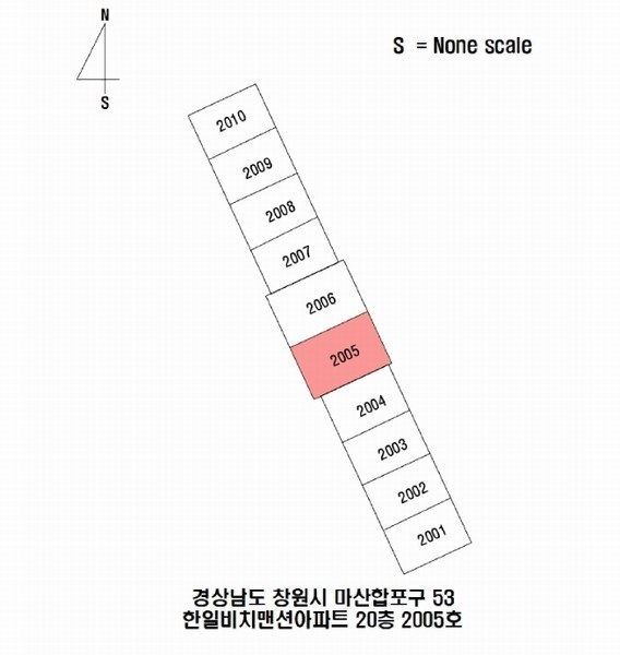 2025타경20808 경상남도 창원시 마산합포구 월영동남로 22, 한일비치맨션아파트 20층 2005호 아파트[공급54평형] 경매 이미지