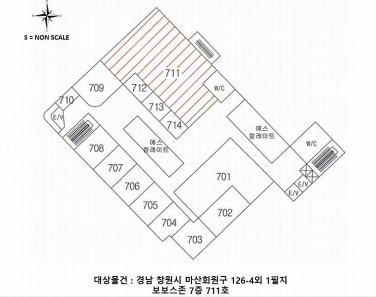2022타경2892 경상남도 창원시 마산회원구 3.15대로 736, 보보스존 7층 711호 근린상가 경매 이미지