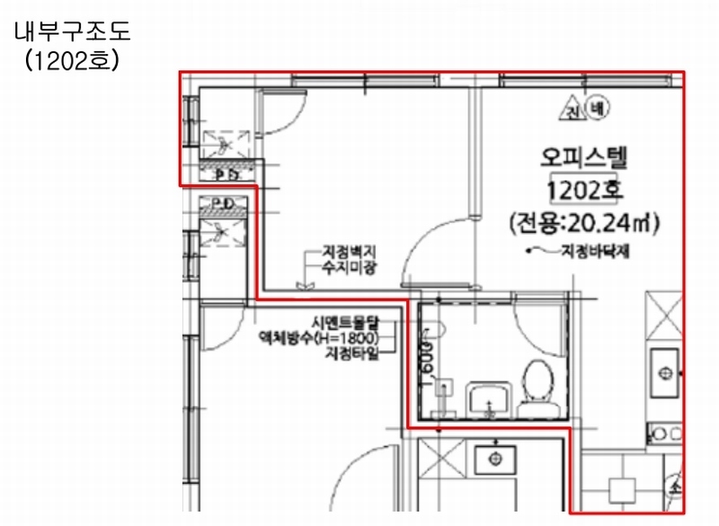 2025타경9763 서울특별시 강서구 곰달래로 112(화곡동), 아줄리움 12층 1202호 오피스텔 경매 이미지