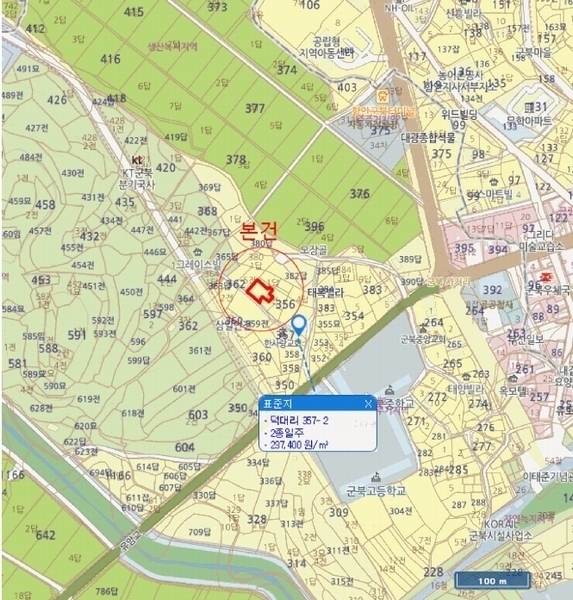 2024타경692 경상남도 함안군 군북면 덕대리 356-2 대지 경매 이미지