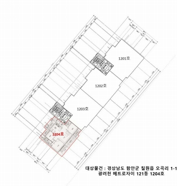 2022타경104767 경상남도 함안군 칠원읍 삼호길 181, 광려천메트로자이 121동 12층 1204호 아파트[공급34평형] 경매 이미지