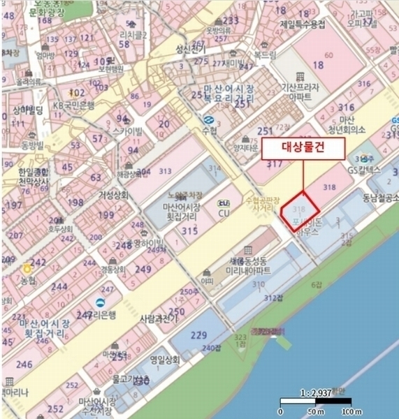 2024타경105474 경상남도 창원시 마산합포구 해안대로 376, 포세이돈하우스 1층 111호 근린상가 경매 이미지
