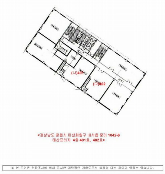 2024타경105061 경상남도 창원시 마산회원구 내서읍 중리상곡로 90, 태산프라자 3층 301호외2개호 근린상가 경매 이미지