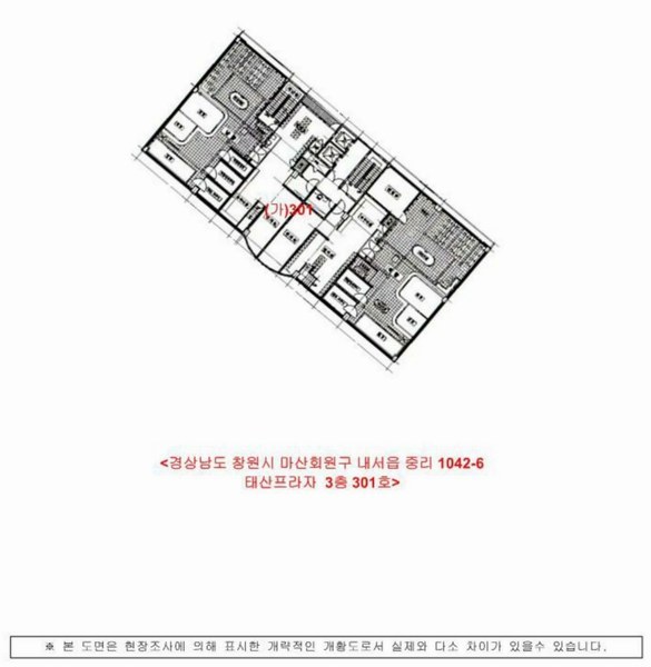 2024타경105061 경상남도 창원시 마산회원구 내서읍 중리상곡로 90, 태산프라자 3층 301호외2개호 근린상가 경매 이미지