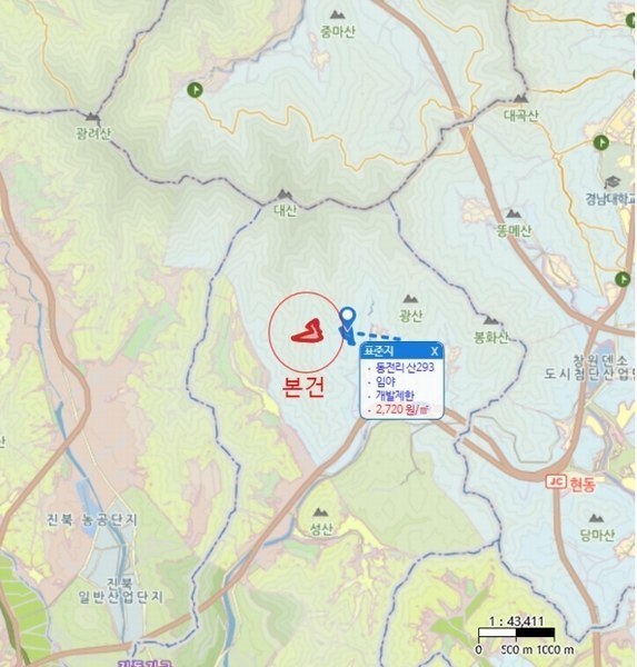 2024타경107364 경상남도 창원시 마산합포구 진동면 동전리 산364 임야 경매 이미지