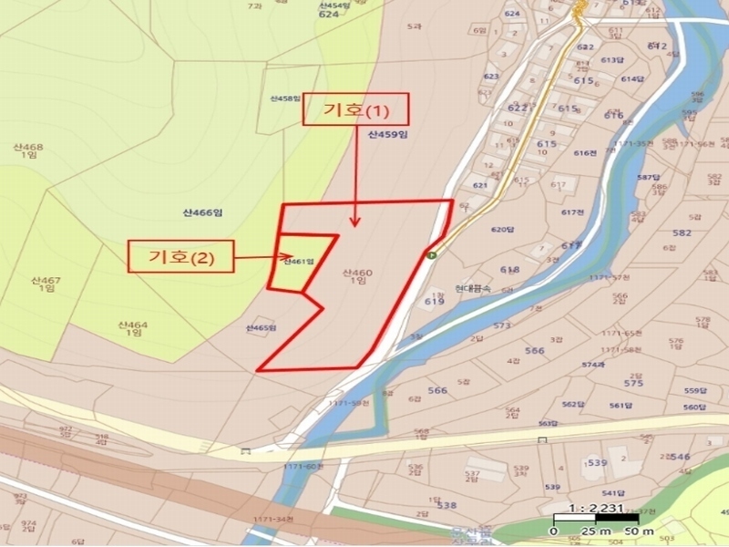 2024타경725 경상남도 진주시 문산읍 상문리 산461 임야 경매 이미지