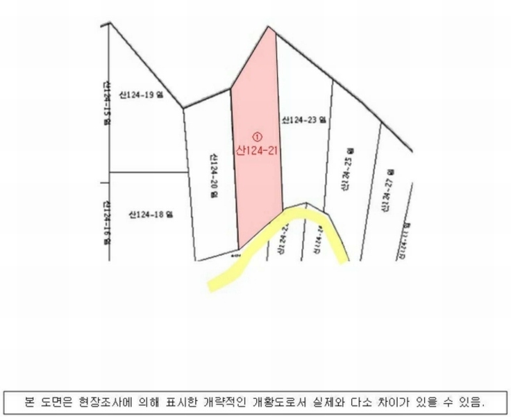 2024타경1957 경상남도 사천시 서포면 다평리 산124-21 임야 경매 이미지