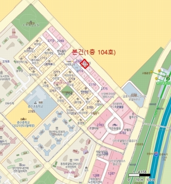 2025타경10142 경상남도 양산시 물금읍 부산대학로 126, 일루아타워 1층 104호 근린상가 경매 이미지