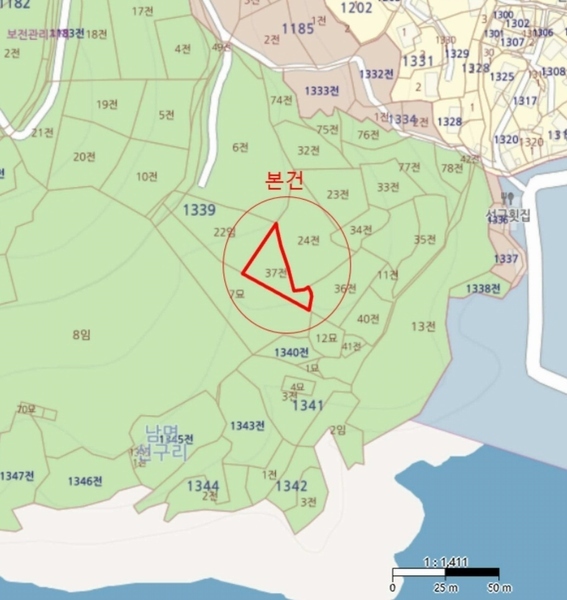 2024타경35523 경상남도 남해군 남면 선구리 1339-37 농지 경매 이미지