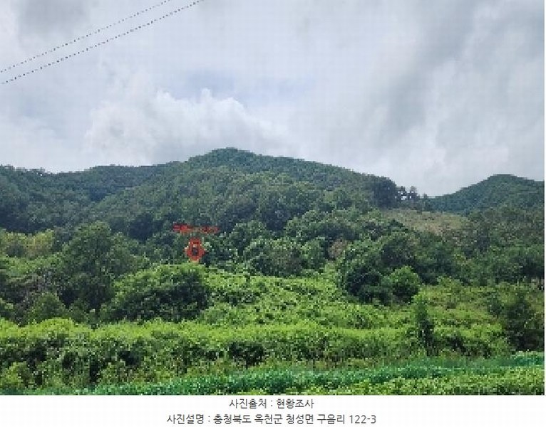 2025타경10186 충청북도 옥천군 청성면 구음리 122-3 농지 경매 이미지