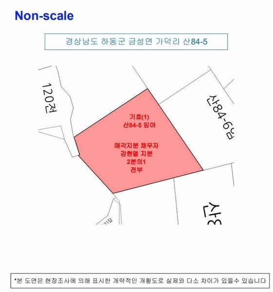 2024타경36922 경상남도 하동군 금성면 가덕리 산84-5 임야 경매 이미지